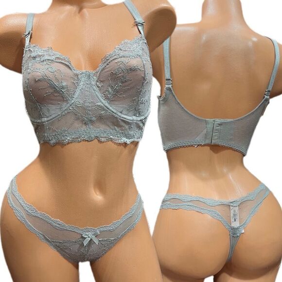 Victorias Secret set Dream Angels Push up without padding bra 34DDD & Panty S - Picture 1 of 2